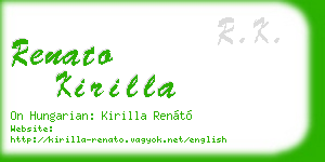renato kirilla business card